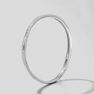 Pulseira decoração em zircônia prata